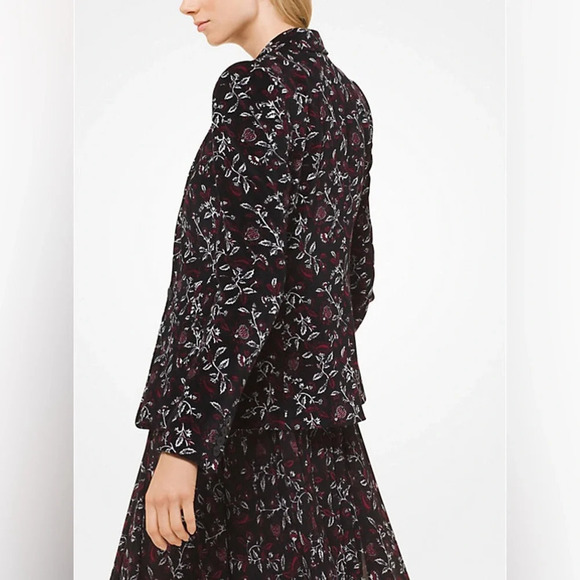 Michael Kors botanical velvet blazer, size 4 - Picture 3 of 11